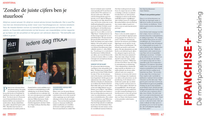 Deze maand staat Planee in het magazine van FranchisePlus